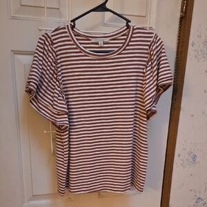 Green Envelope  Striped Tee